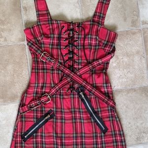 SUPER RARE Vintage Lip Service Red Plaid Punk 90's